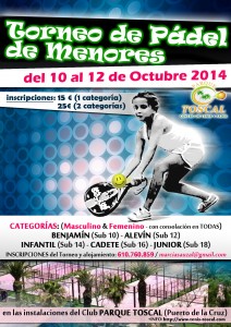 TORNEO PADEL MENORES